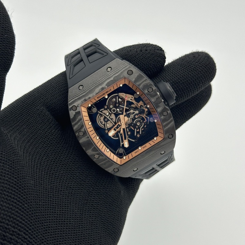ZF공장 리차드밀 RM055 NTPT 스켈레톤다이얼 블랙러버스트랩 RM055 RG Inner Bezel Black Crown NTPT ZF 1:1 Best Edition on Black Rubber Strap RMUL2 Super Clone V2 출고 전 실물 검수사진 2