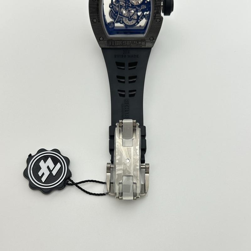 ZF공장 리차드밀 RM055 NTPT 스켈레톤다이얼 블랙러버스트랩 RM055 RG Inner Bezel Black Crown NTPT ZF 1:1 Best Edition on Black Rubber Strap RMUL2 Super Clone V2 출고 전 실물 검수사진 10