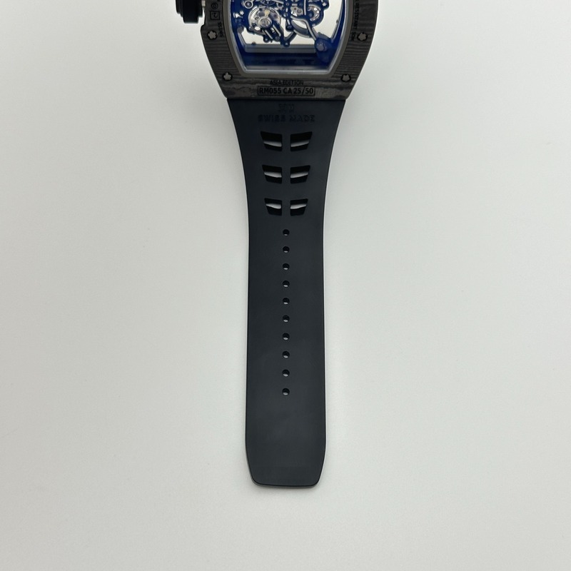 ZF공장 리차드밀 RM055 NTPT 스켈레톤다이얼 블랙러버스트랩 RM055 RG Inner Bezel Black Crown NTPT ZF 1:1 Best Edition on Black Rubber Strap RMUL2 Super Clone V2 출고 전 실물 검수사진 11